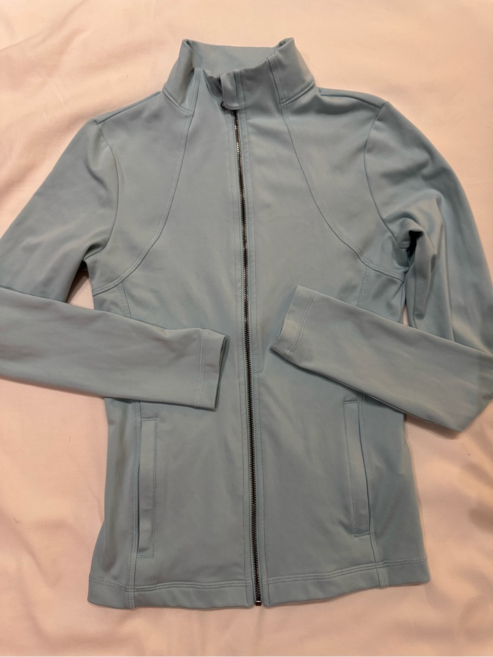 Gilly Hicks Light Blue Full-Zip Utility Jacket